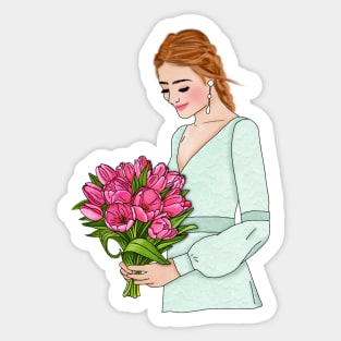 Tulip girl 5 Sticker